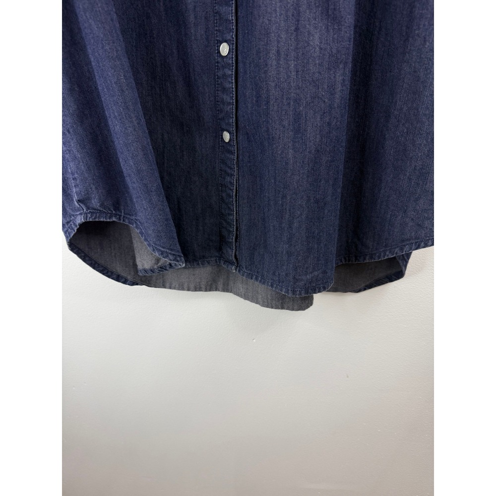 Style & Co Women's Denim Shirt Dress Button Front Roll Tab Sleeves Sz M‎ Casual - Picture 9 of 11